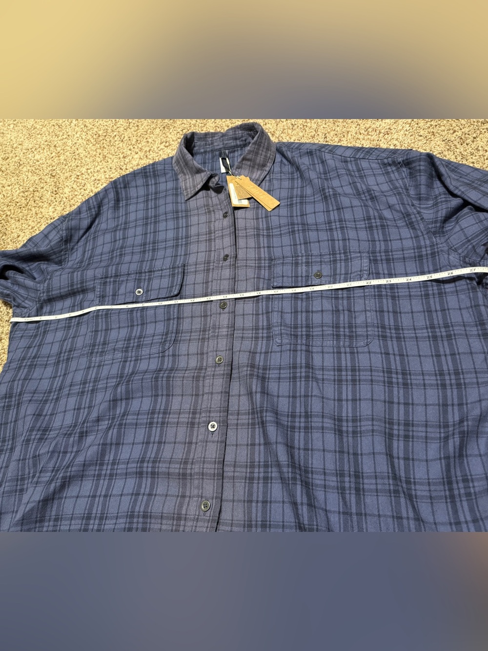 SKIMS Washed Flannel Oversized Button Down Shirt Womens M NWT - Picture 11 of 12